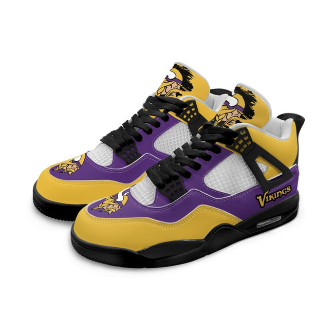Women's Minnesota Vikings Running weapon Air Jordan 4 Shoes 0002